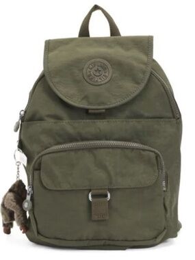 Kipling Queenie Backpack in Field Green